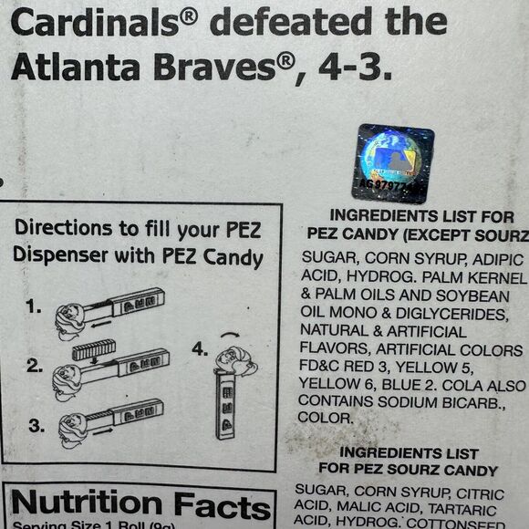 PEZ Candy & Dispenser St. Louis Cardinals MLB - Picture 5 of 6